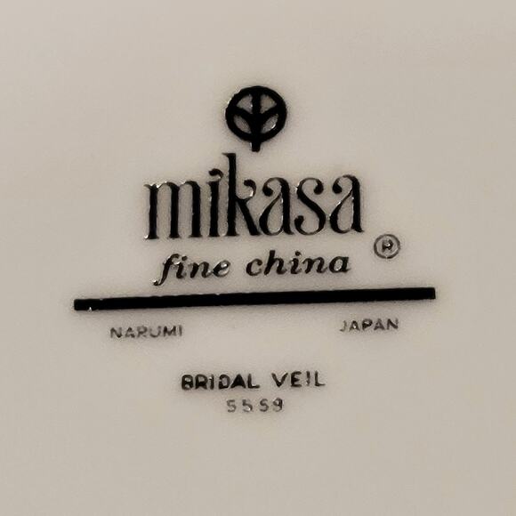 Vintage Mikasa Fine China BRIDAL VEIL Cup Saucer Retired Narumi Japan - Picture 6 of 11